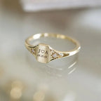 Custom Initial & Special Date Ring