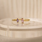 Personalized Duo Birthstone Ring