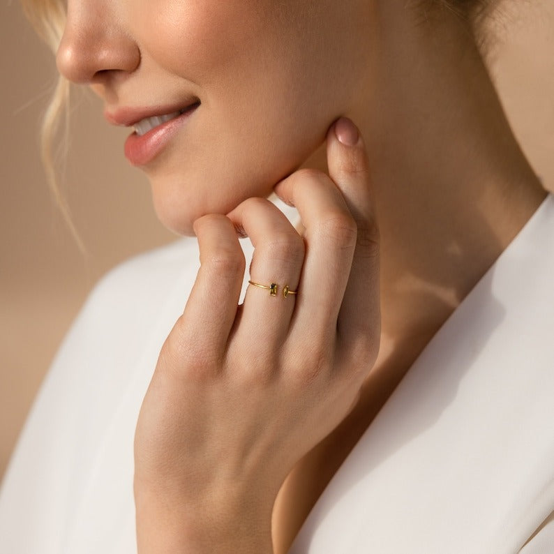 Personalized Duo Birthstone Ring