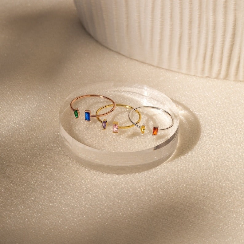 Personalized Duo Birthstone Ring
