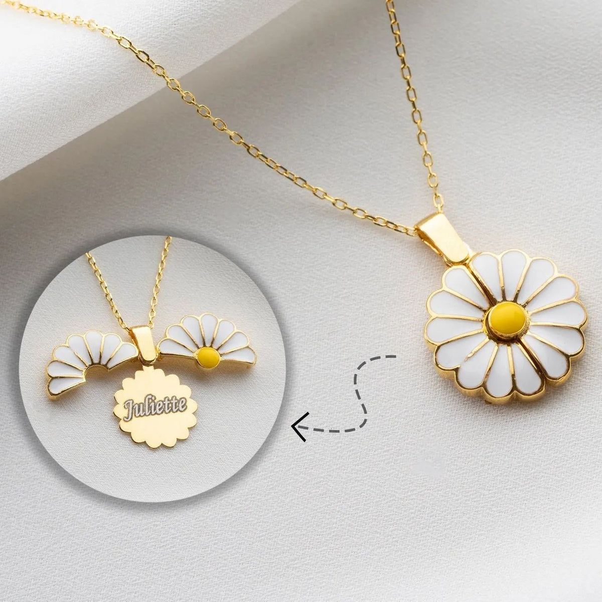 Openable Daisy Necklace
