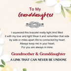 For Granddaughter - A LINK THAT CAN NEVER BE UNDONE Peach Blossom Knot Bracelet