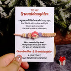 For Granddaughter - A LINK THAT CAN NEVER BE UNDONE Peach Blossom Knot Bracelet