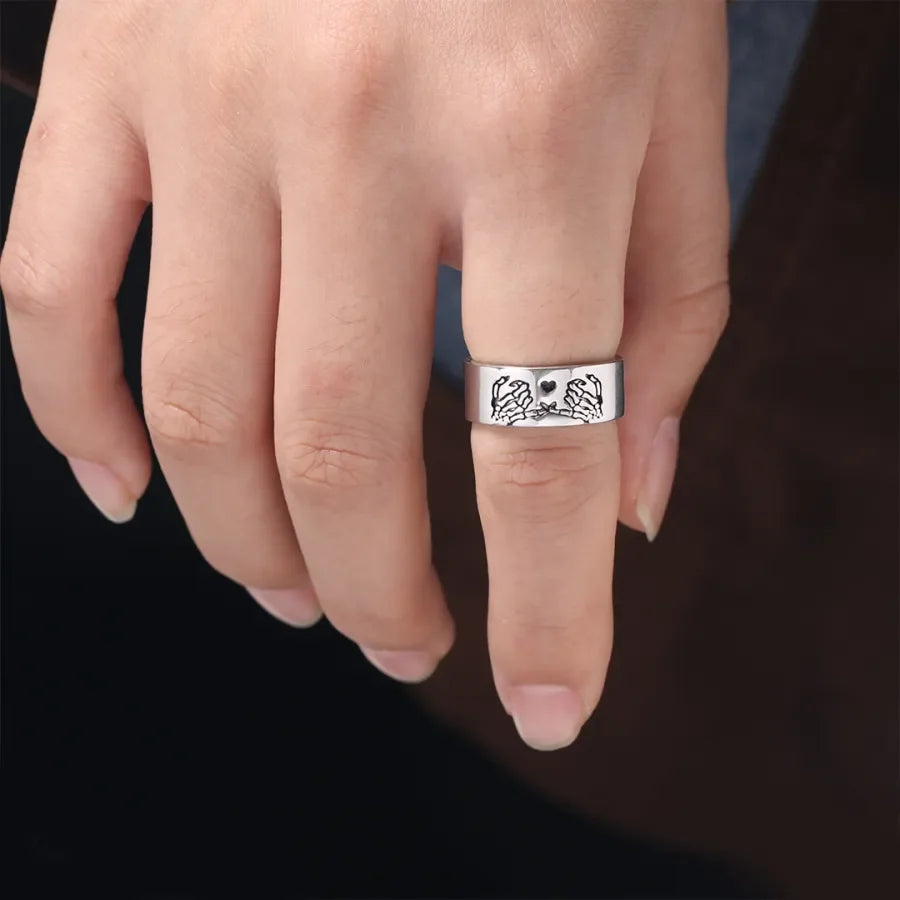 For Friend - Ride Or Die Skeleton Pinky Promise Ring