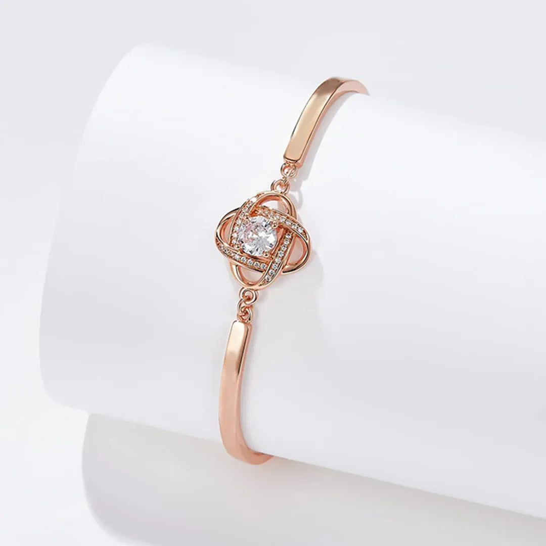 For Daughter - I Am Always With You Diamond Knot Bracelet
