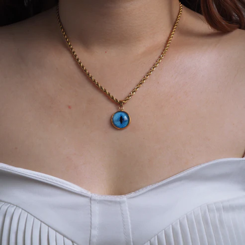 Custom Pet Eye Necklace
