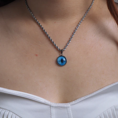 Custom Pet Eye Necklace