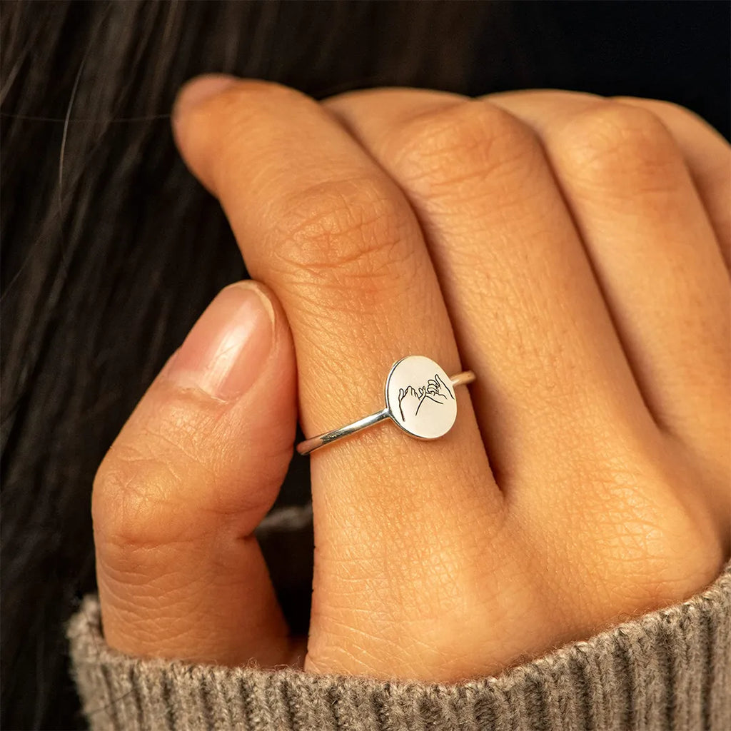 For Friend -You Are My Favorite Bitches Holding Hands Ring