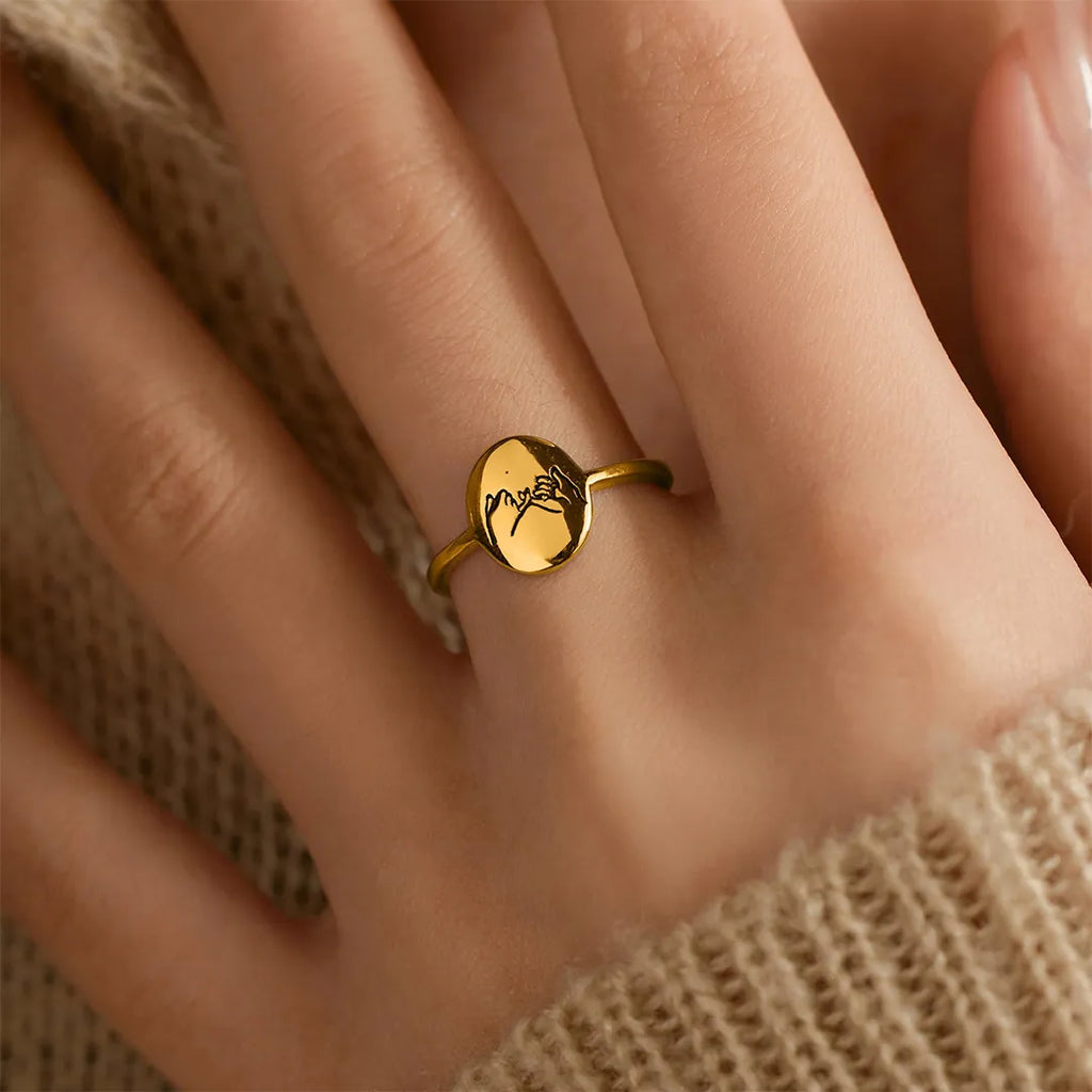 For Friend -You Are My Favorite Bitches Holding Hands Ring