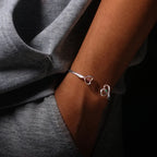 The Love Between Aunt & Niece Is Forever Double Hearts Custom Birthstones Bracelet