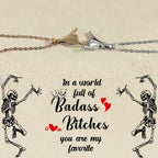 For Friend -You Are My Favorite Bitches Holding Hands Necklaces