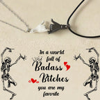 For Friend -You Are My Favorite Bitches Holding Hands Necklaces