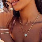 Shell Pendant Necklace in Gold