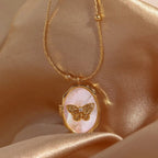 Butterfly Locket Necklace