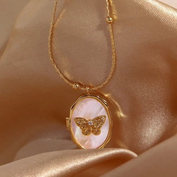 Butterfly Locket Necklace