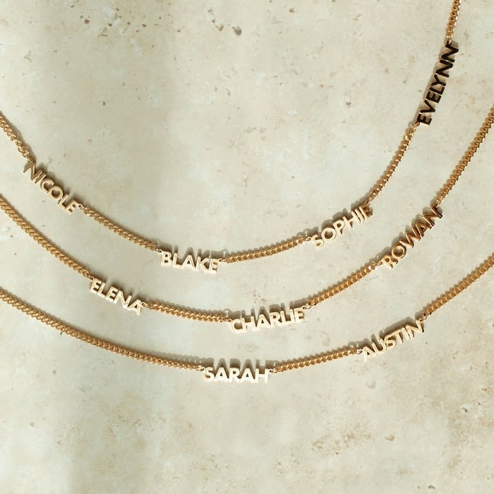Minimalist Personalized Name Necklace