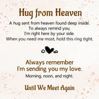 For Memorial - Until We Meet Again Single Diamond Wing-Stacking Ring