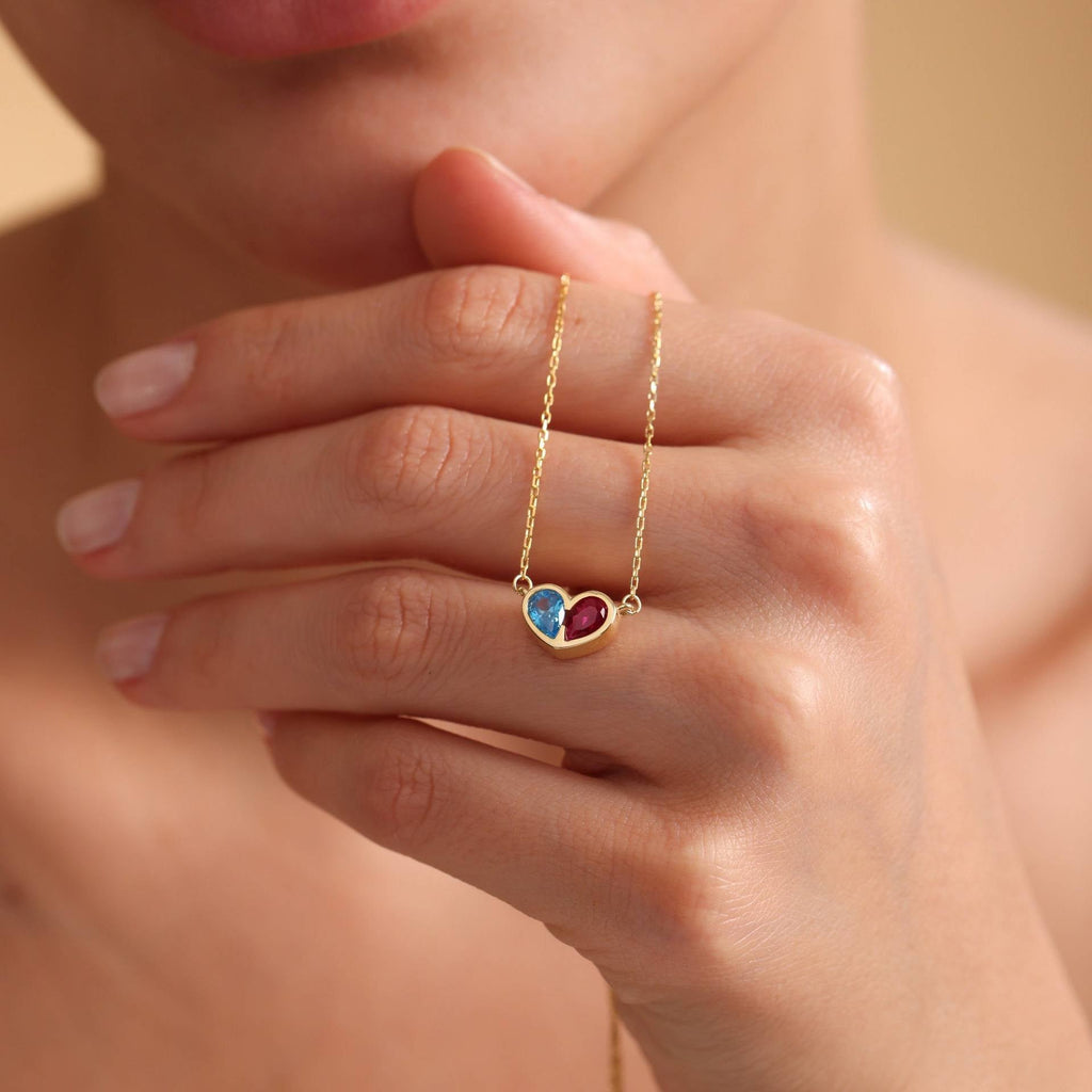 Valentine'S Day Pre-Saleforever Linked Together Custom Heart Birthstones Bracelet