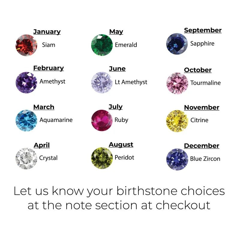Multi Birthstone Floral Ring Set