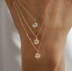 Custom Engraved Paw Print Necklace