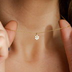Custom Engraved Paw Print Necklace