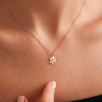 Custom Engraved Paw Print Necklace