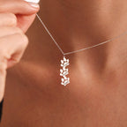 Custom Engraved Paw Print Necklace