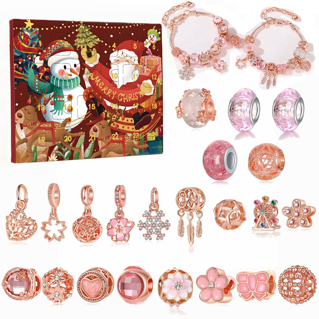 24 Pcs DIY Christmas Advent Calendar Bracelets Set