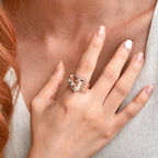 For Love - Custom Birthstone & Name Heart Ring