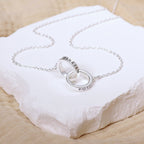 For Love - Minimalist Interlocking Circle Custom Necklace
