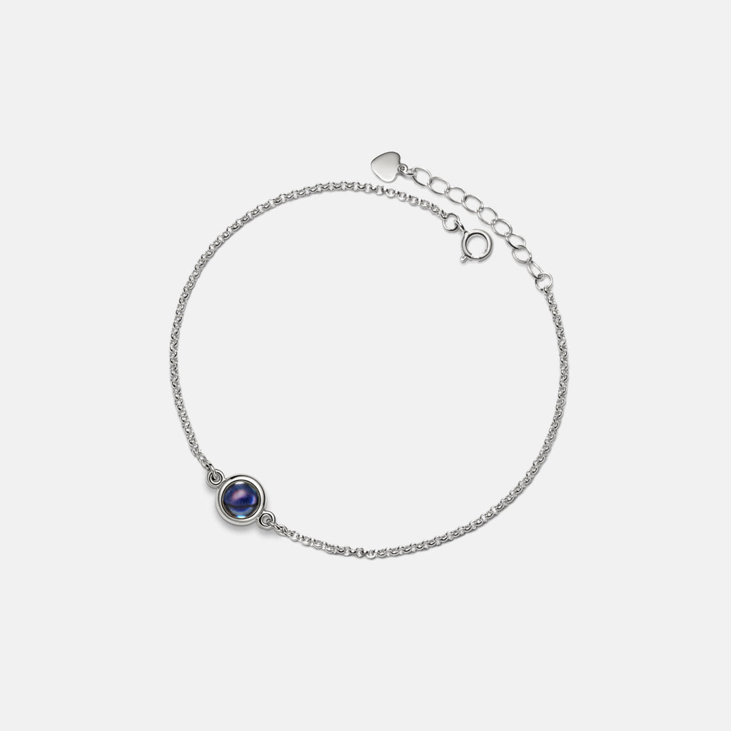 For Love - Sterling Silver Custom Photo Projection Bracelet