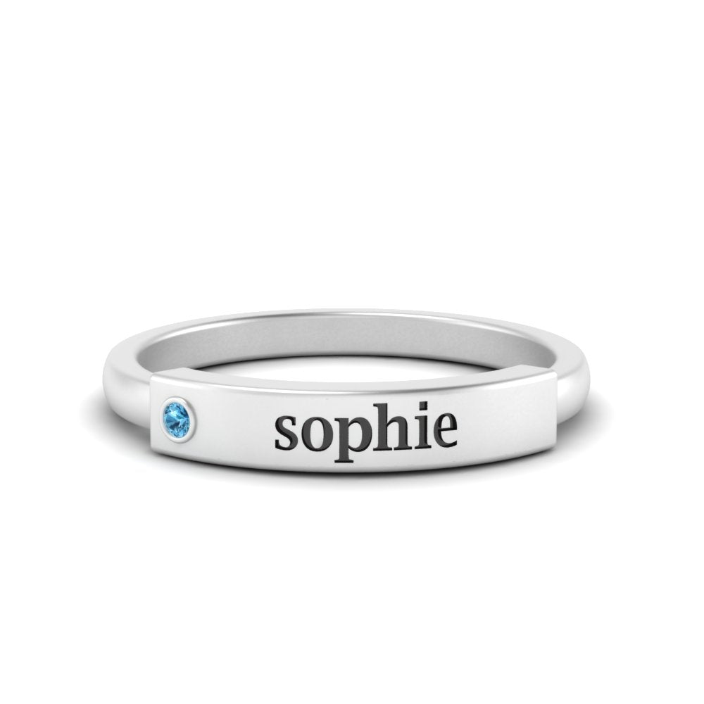 For Memorial - Custom Name & Birthstone Ring