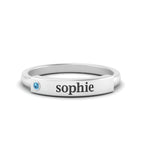 For Memorial - Custom Name & Birthstone Ring