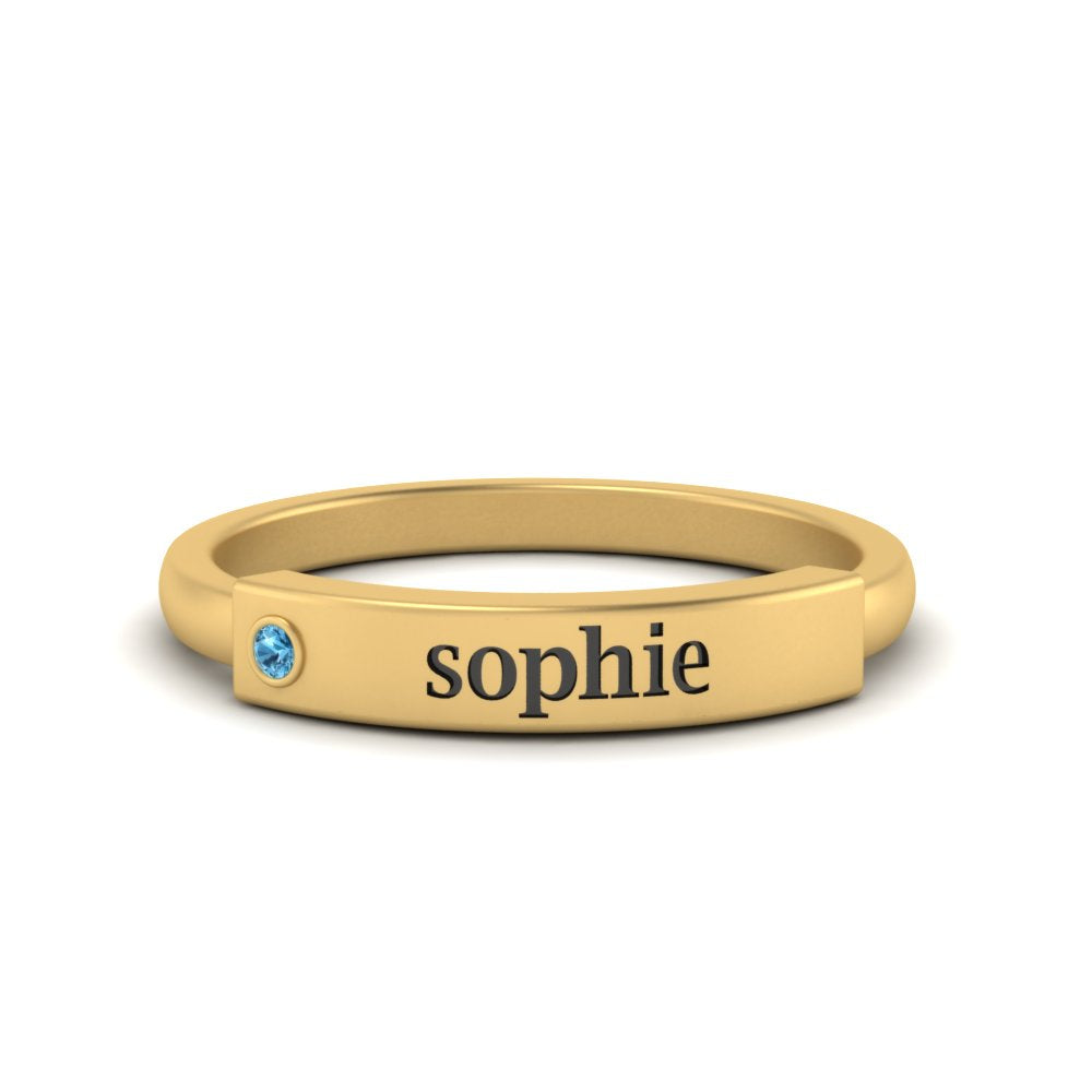For Memorial - Custom Name & Birthstone Ring