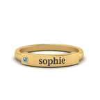 For Memorial - Custom Name & Birthstone Ring