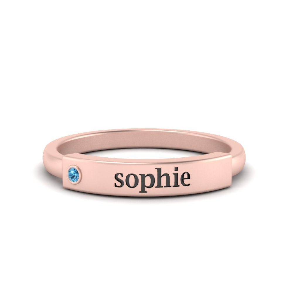 For Memorial - Custom Name & Birthstone Ring