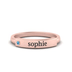 For Memorial - Custom Name & Birthstone Ring