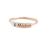For Memorial - Custom Name & Birthstone Ring