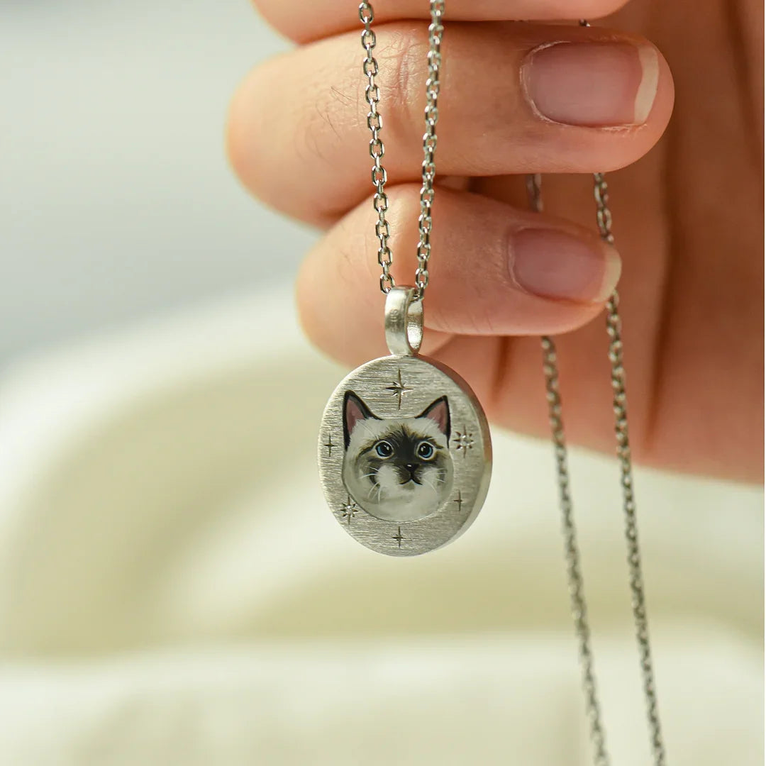 Custom Pet Engraved Photo Necklace