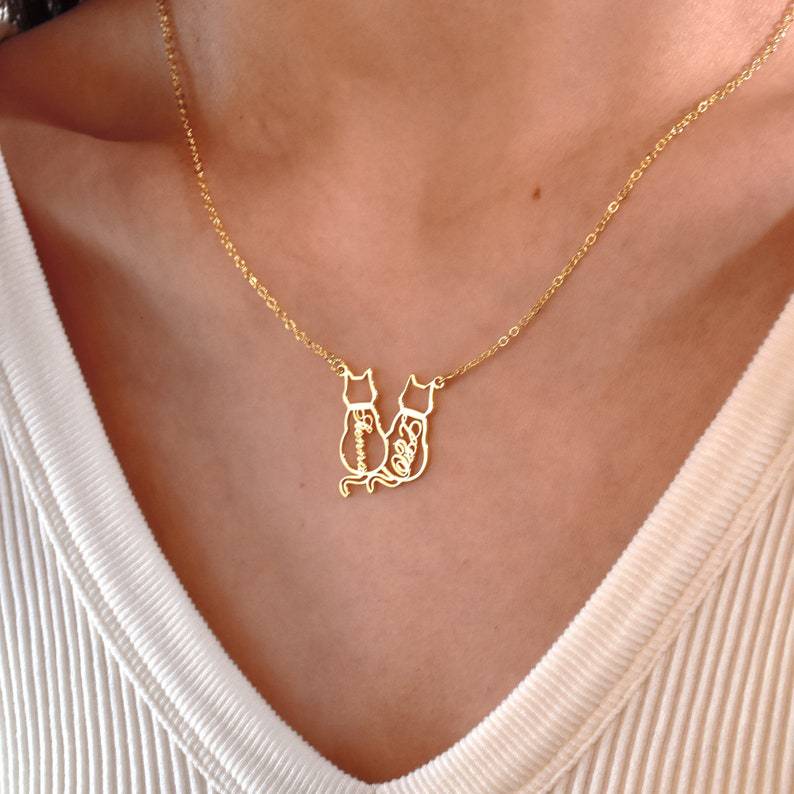 Personalised Cat Name Necklace