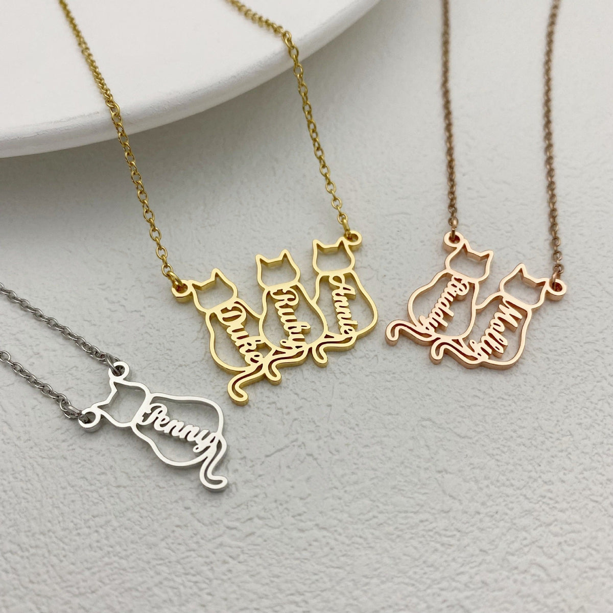 Personalised Cat Name Necklace