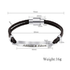 For Love - To My Man Custom Leather Bracelet