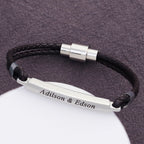 For Love - To My Man Custom Leather Bracelet