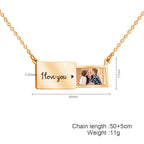 For Love - Personalized Envelope Locket Necklace
