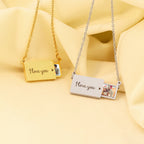 For Love - Personalized Envelope Locket Necklace