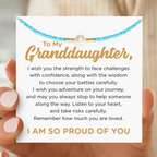 For Granddaughter - I am so proud of you freshwater pearl necklace