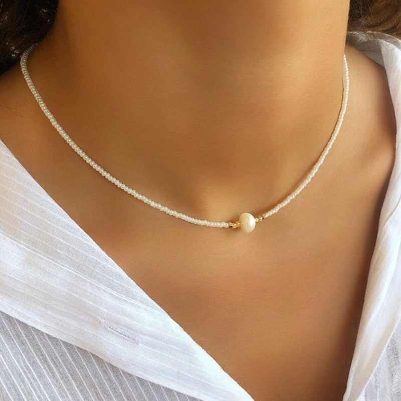 For Granddaughter - I am so proud of you freshwater pearl necklace