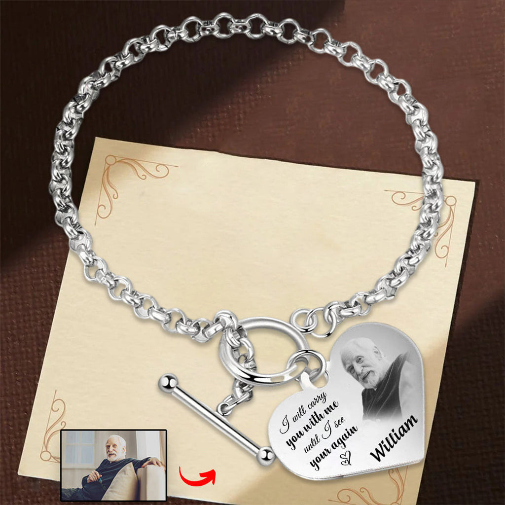 For Love - Photo Name Custom Love Chain Bracelet