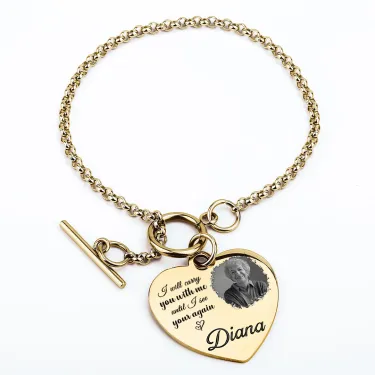 For Love - Photo Name Custom Love Chain Bracelet