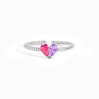 For Love - Partners In Love Heart Custom Birthstone Ring